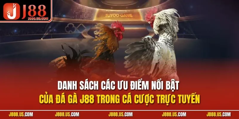 Danh sách các ưu điểm nổi bật của đá gà J88 trong cá cược trực tuyến